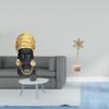 African Woman Resin Figurine And Metal Shaped Sculpture Creative Home Decor Centerpiece Ornament for