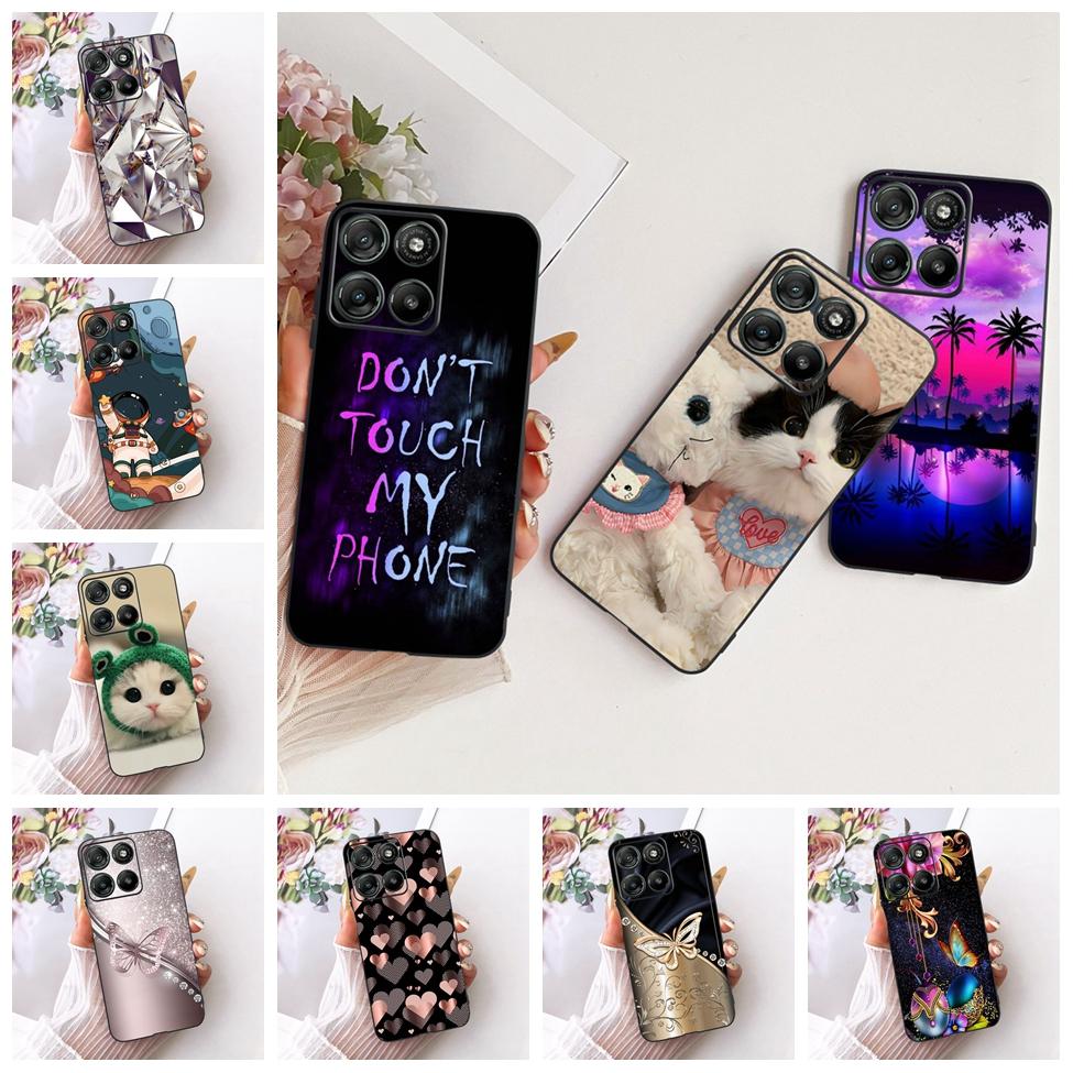 Hülle Für Motorola Moto G77 Hülle Ästhetisch Luxus Niedliche Katze Mode Schmetterling Cool Bemalte Abdeckung Für Motorola XT2621-4