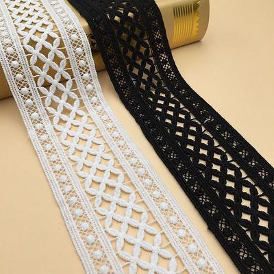 2 m/šarže 6 cm DIY dekorativní šicí materiál dutý vzor mléko hedvábná výšivka