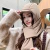 New Winter Hat Scarf Integrated Cold proof Thick Down Hat Riding Ear Protection Hat Northeast Warmth Lei Feng Hat Women
