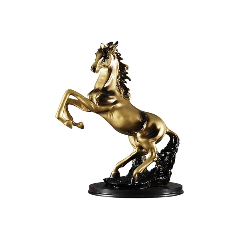 Resin Horse Statue Sculptures Decorative Animal Figurines Tabletop Ornament Symbols Wealth Career Home Decorations
