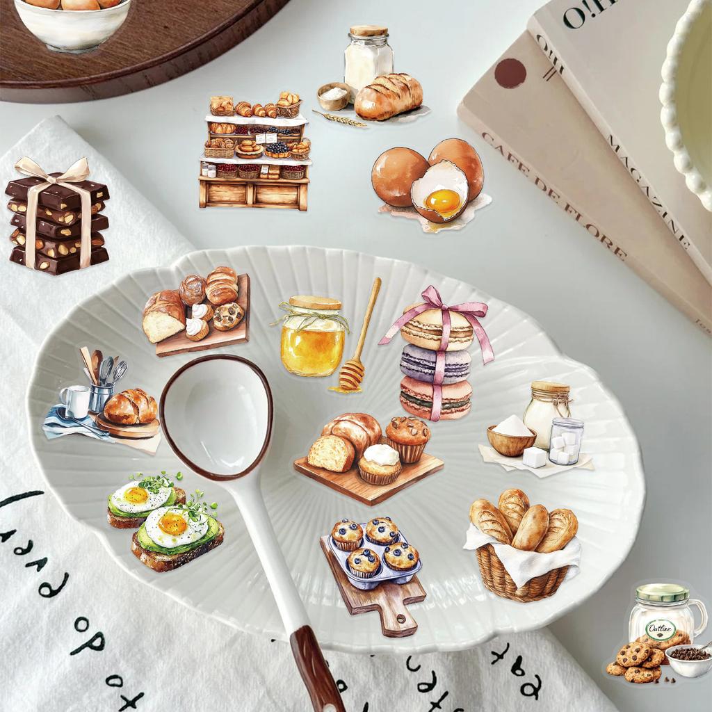 50 Transparent Ins Baking Sticker Pack Waterproof Transparent PET Manual Decorative Guitar Notebook