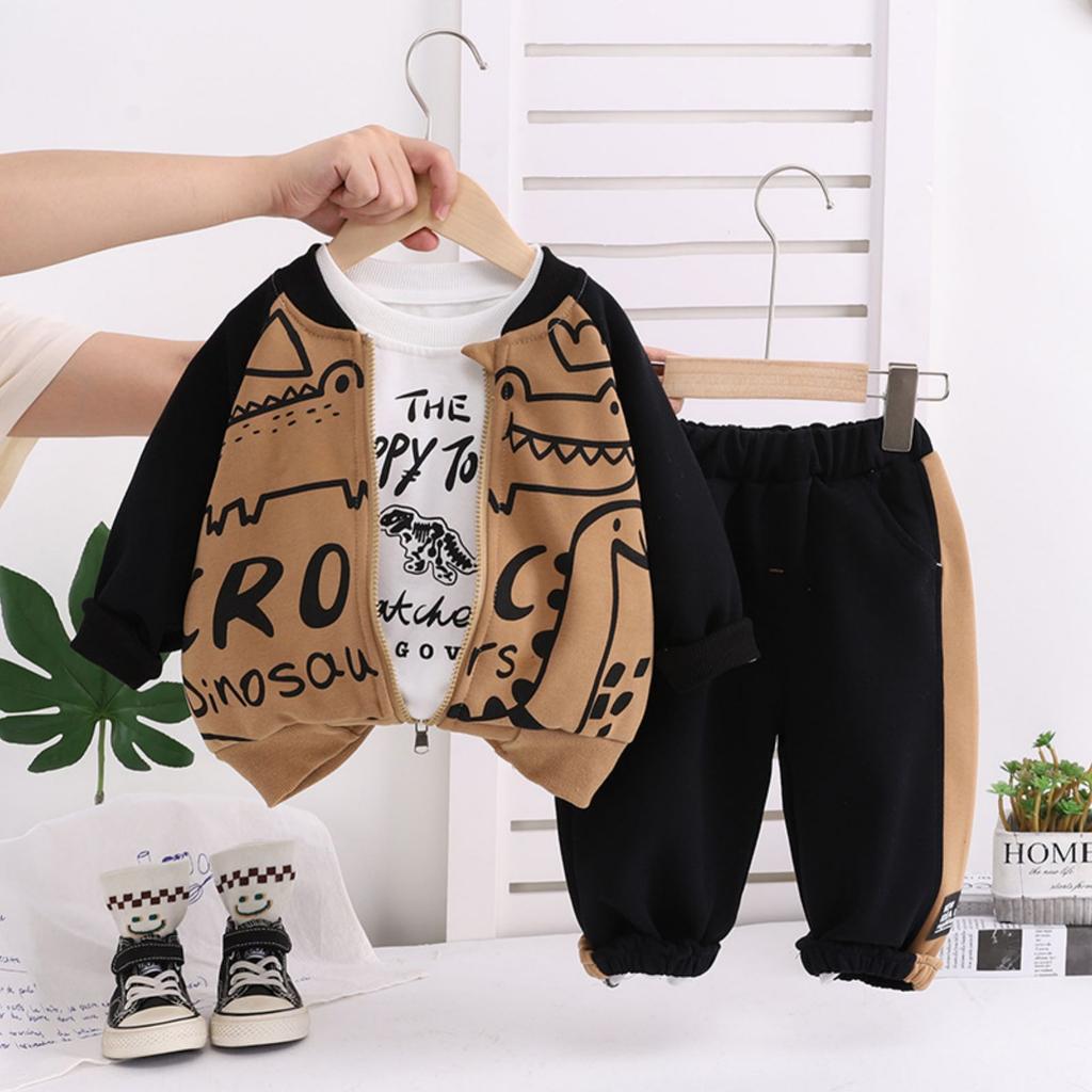 Kids Casual Long-Sleeve Set, Comfortable Daily Wear Outfits