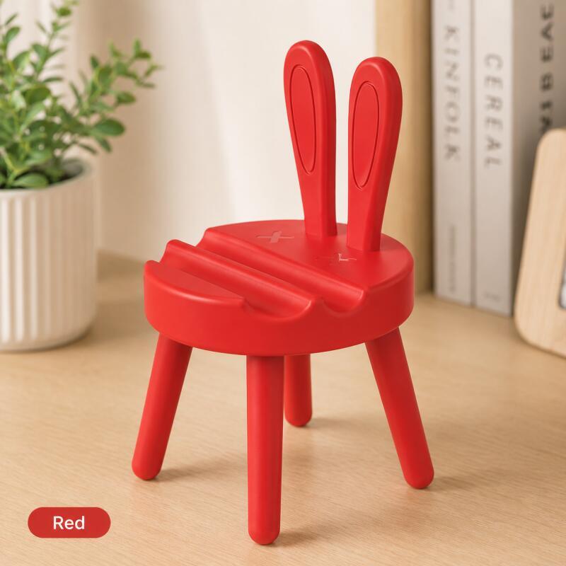 Xiaomi Rabbit Ear Stool Phone Stand, Multi-Slot Bunny Ear Four-Leg Stool with Card Slot, Cute Mini Desktop Ornament & Phone Holder