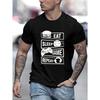 Enjoy the Game Sleep To the Fullest and Repeat the Cycle Men's Summer Spring Fashion Printed T-shirt Casual Short