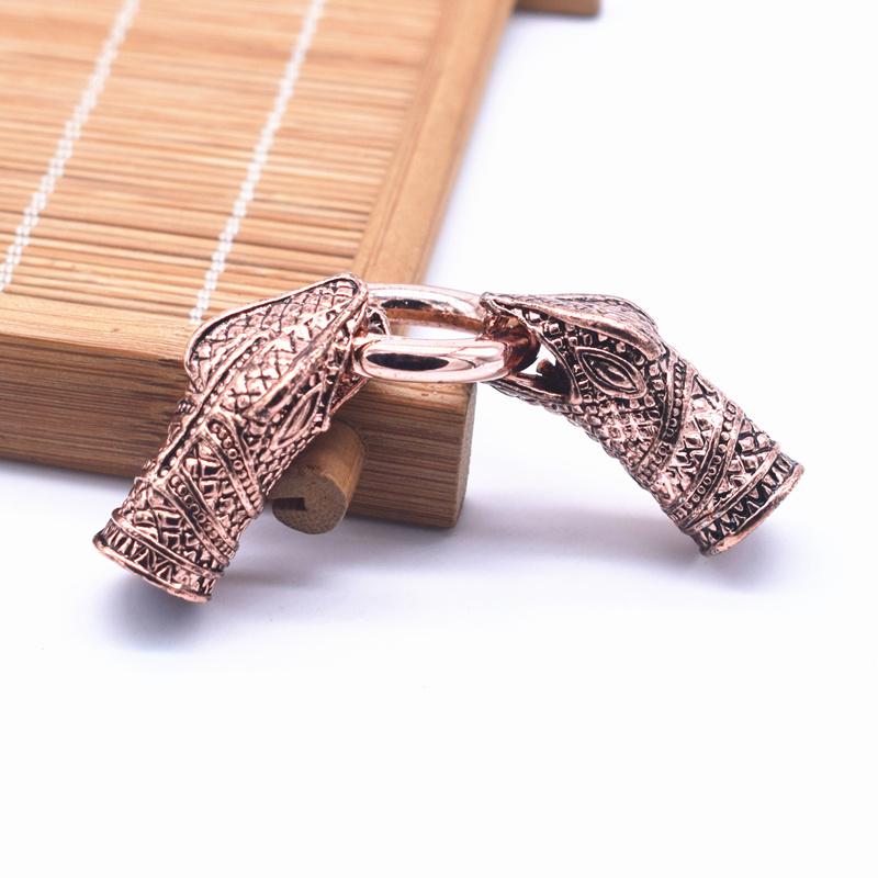 Antiksilberfarben Roségold 1 Set Schlangenkopf-Verschlüsse Verbinder für Armbandverschluss DIY Schmuckherstellung Innenmaß 10mm