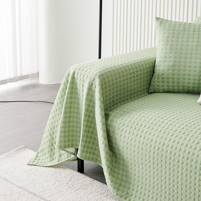 Summer Cool Feeling Ice Silk Sofa Towel a Whole Full Covered Fresh Sofa Cover Cloth Non-Slip Sofa Cushion Blanket