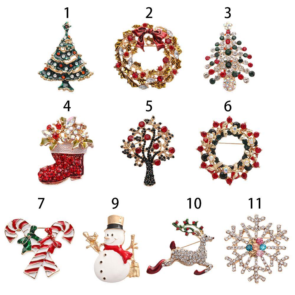 Módní šperky s kamínky Vánoční dárek Vánoční brože Odznaky Brože Špendlíky na vánoční stromeček