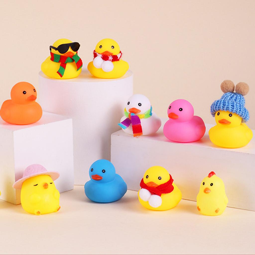 Duck Advent Calendar Multi-Purpose Mini Rubber Duck Ornaments Rubber Duck Pendant Set for Family Gathering Party Xmas Decor
