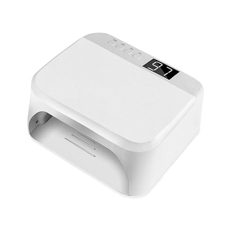 UV LED Nail Lamp Gel Polish Curing - Compact Square Design High Power Professional Salon Use White