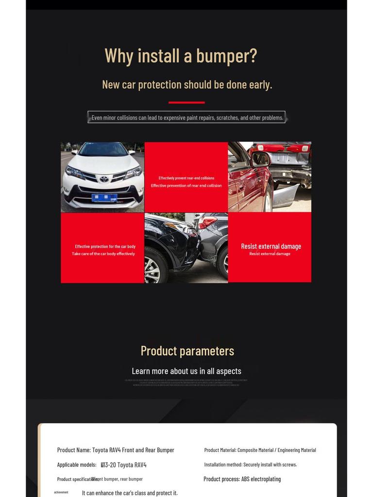 Toyota RAV4 2013-2020 Front & Rear Protector Bars and Bumper Modification Kit