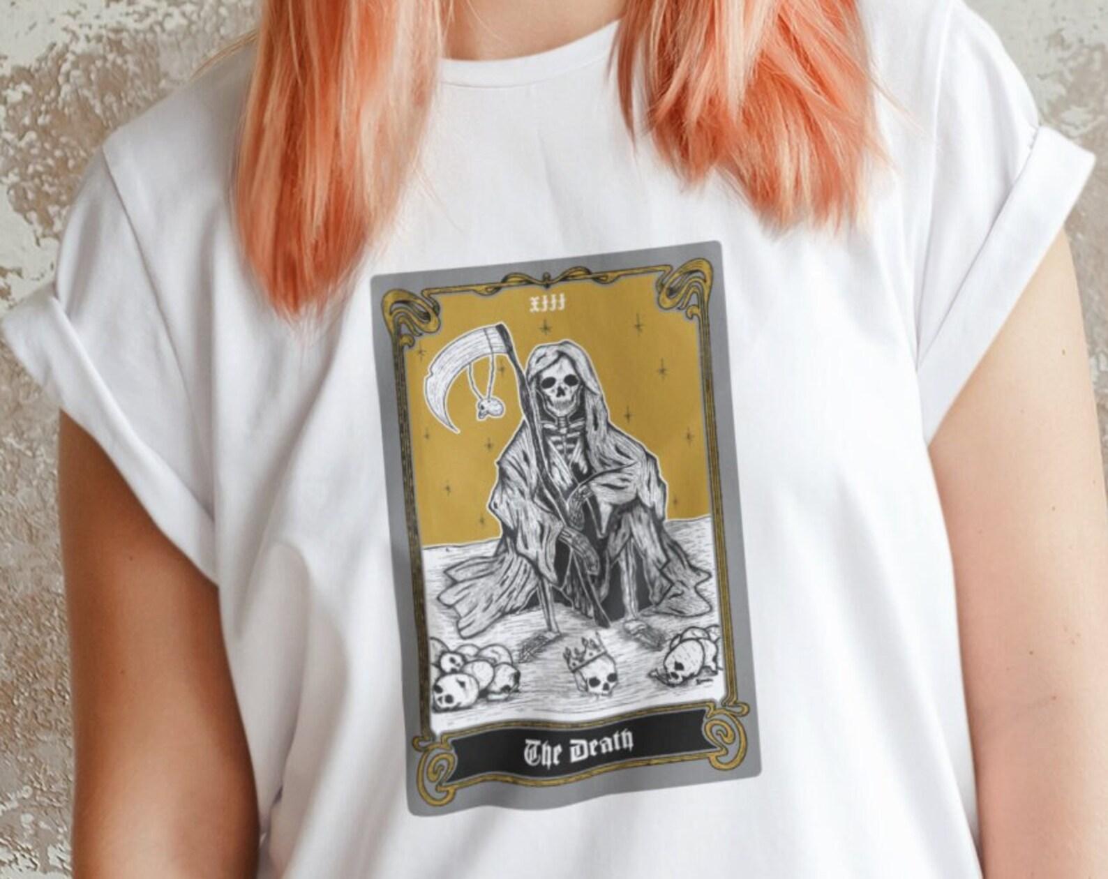 The Death Tarot Card T shirt - %100 Premium Cotton - Zodiacs T shirt - Tarot Cards T shirt 3XL