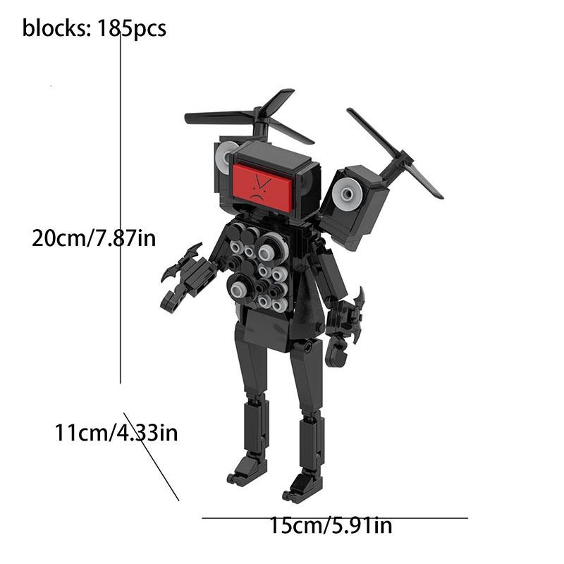 Skibidi Toilet Abs Plastic Building Blocks Popular Cross-border Toy For Kids 7-14)
