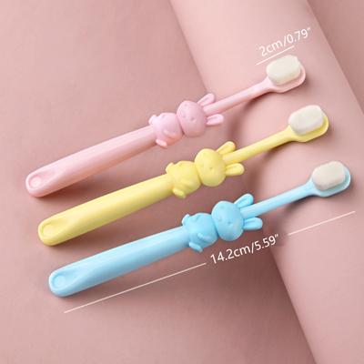 (Projetor)Escova de dentes macia fofa para crianças de bebê 1 peça escova de dentes macia para bebê
