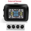 Car TPMS Cigarette Lighter Tire Pressure Monitoring System Alarm Tyre Air Pressure Meter Gauge Temperature Warning With 4 Sensor
