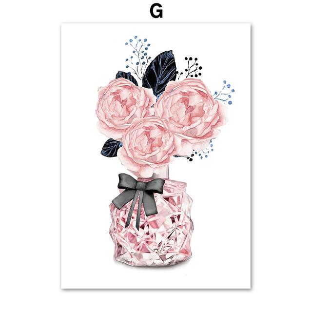 Fashion Girl Paris Perfume Heels Lipstick Makeup Art Canvas Painting Nordic Posters And Prints Wall Pictures Living Room Decor No Frame