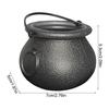 Halloween Candy Bowl Trick or Treat Candy Bucket Plastic Cauldron Bowls with Iron Rack Halloween Party Decor Candy Bucket