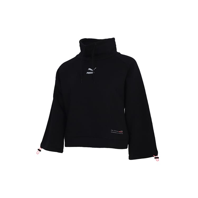 Puma Sweatshirts Women's Black Stand Collar Moderate Regular 530299-01