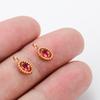 6pcs/Lot Mini Stainless Steel Zircon Crystal Charms Oval Star Round Shape DIY Jewelry Making