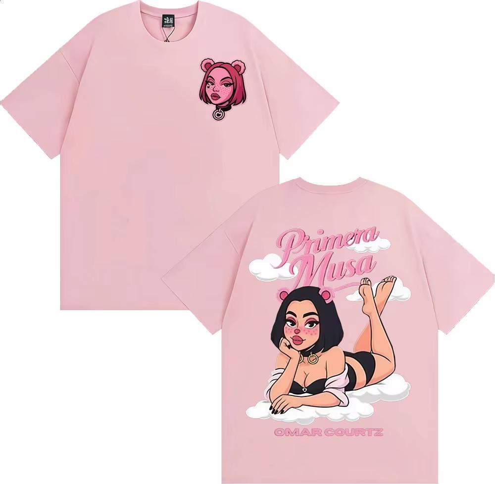 Omar Courtz Primera Musa 2025 Tour Merch Tee Shirt Men Women Couples Fashion Aesthetic T-shirt Casual Comfort Oversized T Shirts