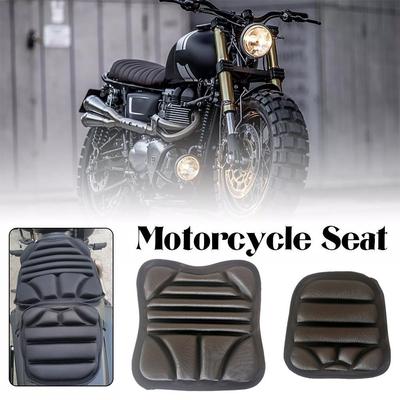 2pcs Motorcycle 3D Gel Seat Cushion Shock Absorbent Breathable Waterproof Four Seasons General Purpose Motorcycle Seat Cushion