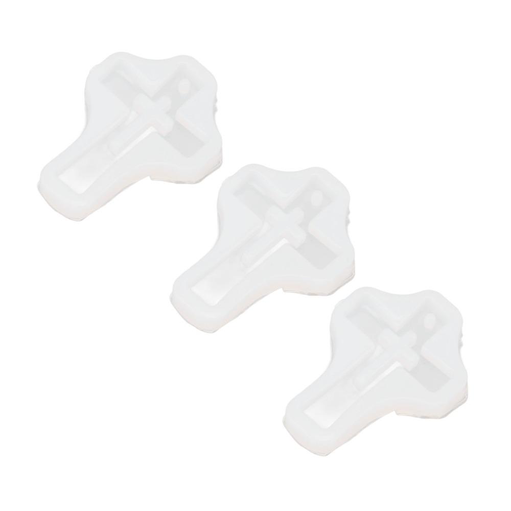 10pcs Food Grade Silicone Silicone Cross Mold Pendant Casting Mold  For Craft Projects