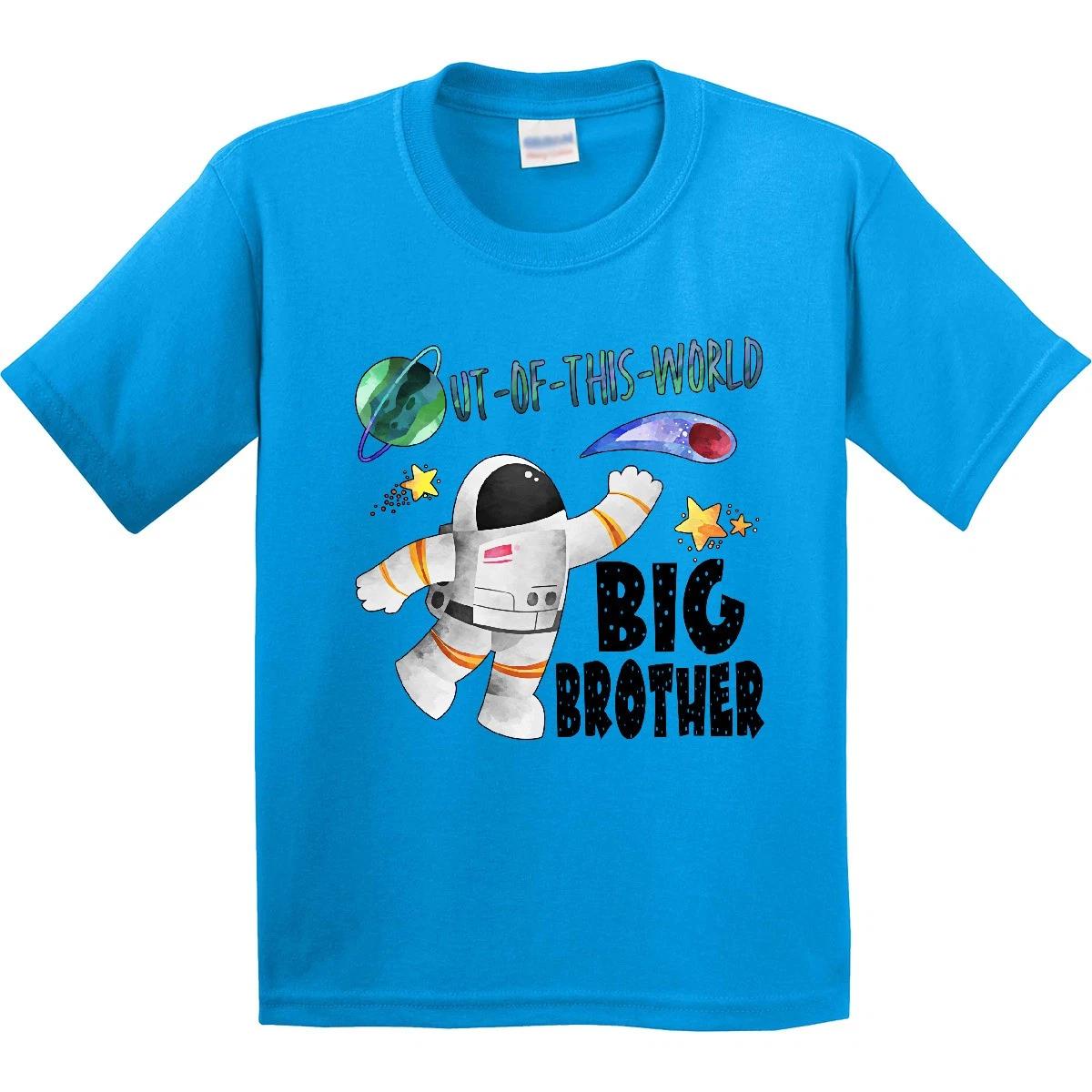

Inktastic Out Of This World Big Brother Astronaut In Space Youth kids boys T-Shirt Family 100