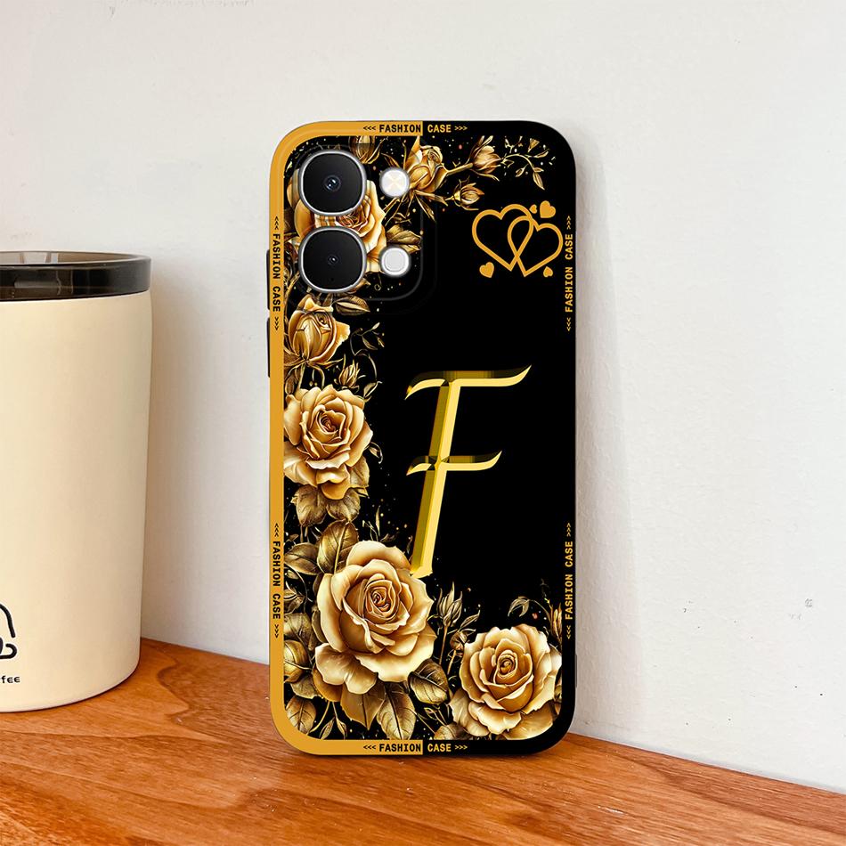 For Vivo Y500i / Y31D Phone Case Couple Letters Shockproof Full Coverage Funda For Vivo Y 31d Y 500i Soft Liquid Silicone Cover