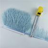 1Meters Fluffy Colored Ostrich Feathers On Ribbon Tape Trim Tassel Fringe 8-10Cm Sewing Flecos White Wedding Dress Clothes Decor