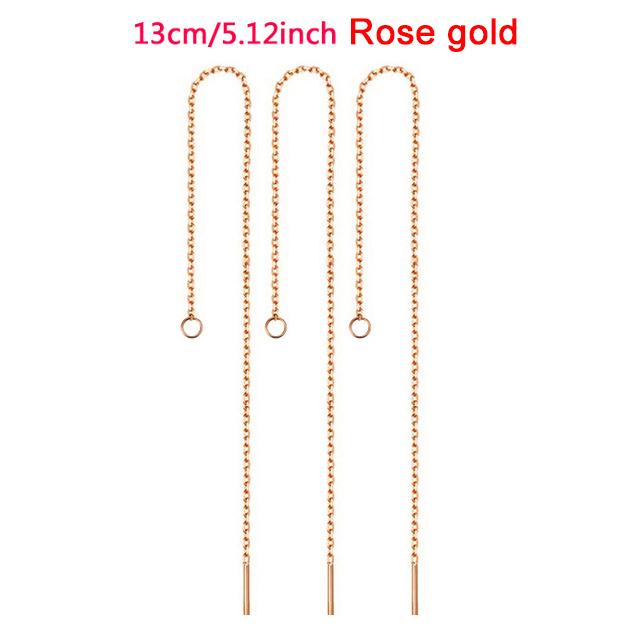 10PCS/lot Stainless Steel Threader Chain Earrings Findings For Jewelry DIY Making Drop Earrings Tassel Chain Accessories