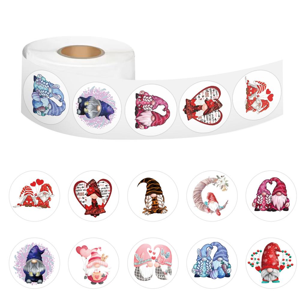 500 Stickers/roll Festival Dwarf Creative Tape DIY Decorative Material Notebook Handbook Tape