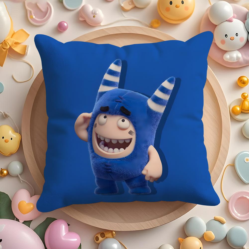 

Мультяшна наволочка для подушки O-Oddbods - Для дому та автомобіля, Багатоцільова, Двостороння, М яка та міцна для щоденного використання 30X30cm