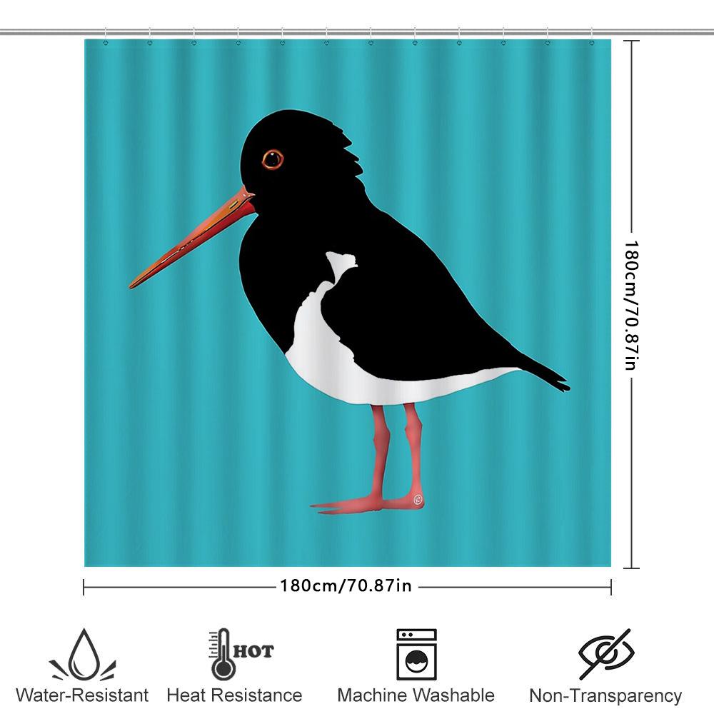 Bathroom Curtain Seabird Pattern Shower Curtain Waterproof Nature Birds Decor Home Textile Artistic Design Modern Style Home Dec