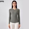 Longchan Women's Long-Sleeve Nude-Feel Yoga & Fitness Top