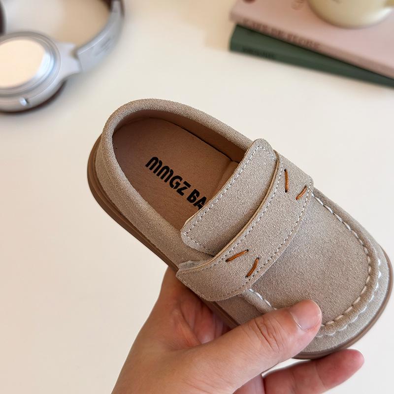 2025 Spring/Autumn Kids' Soft Leather Loafers - Versatile, Comfortable Shoes for Boys and Girls