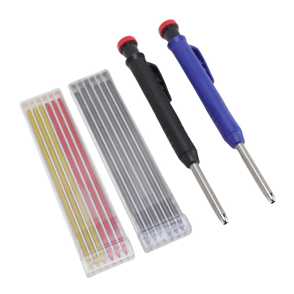 2.8mm Carpenter Pencil Set Mechanical Woodworking Pencil with Refills Set for Writing Drafting Sketc