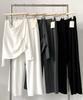 Baseukala [Set] Off-Shoulder Shirring Top + Wide Pants Set-Up (3Colors)