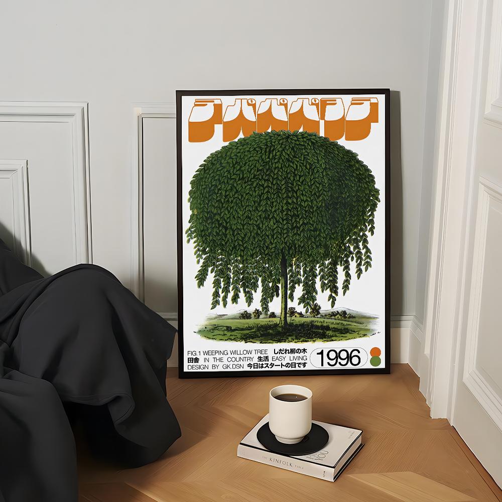 Vintage Japanese Abstract Wall Art Print Poster Black Waves Cat Koi Canvas Painting for Living Room Home Decor Poster-unframed