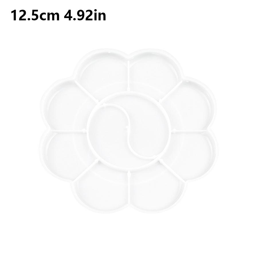 Multi-Shape Artist Palette Durable Plastic Paint Mixing Trays for Acrylic Watercolor Oil Painting Assorted Sizes Easy-Clean JXB