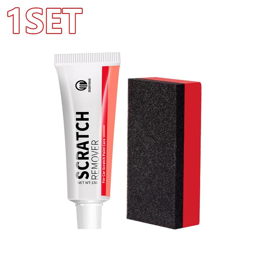 Auto Kratzerentferner Autopoliturpaste mit Schwamm Autos Karosserielack Pflege-Set Schleifmittel Anti-Kratz-Wachs Autoteile