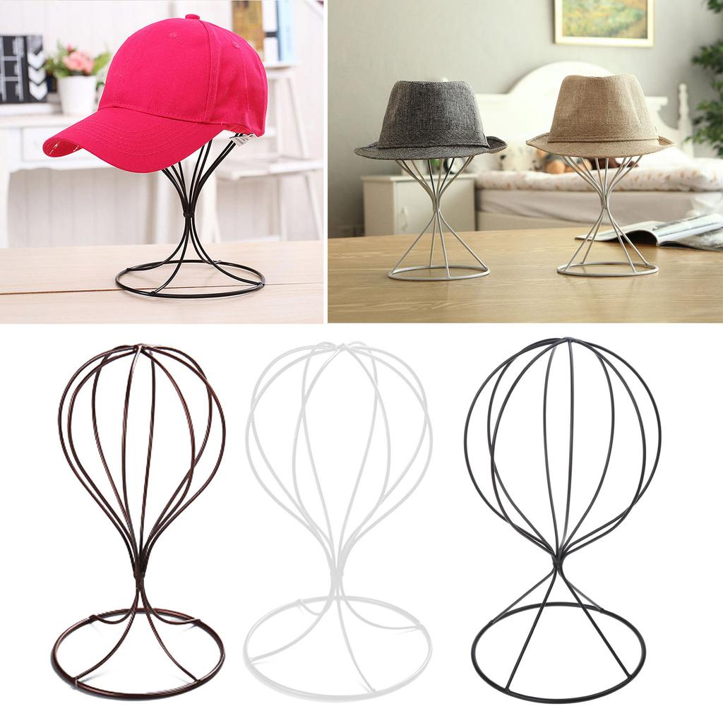 Metal Wigs Display Stand Holder for Cap and Wigs Storage Rack Durable Organizer