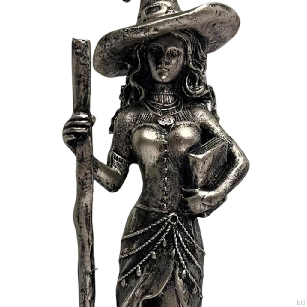 Halloween Figurine Decorative Sculpture Witch Statue Desktop Ornament Decor for Cabinet