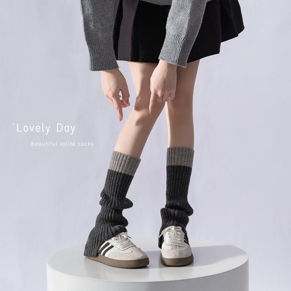 Knitted Leg Warmers Breathable Foot Cover Sweet Long Socks  Autumn Winter