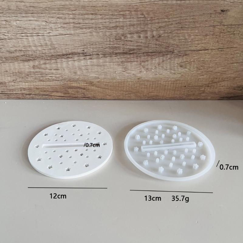 Round Silicone Mold For DIY LED Candle Holders Sturdy And Easy To Demold For Creative Homes Decors Projects