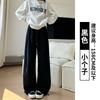 White Gray Velvet Sweatpants Women's Pants Autumn and Winter New Casual and Thin Leggings Sweatpants Loose Small Wide-leg Pants