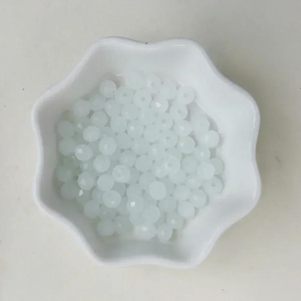 50pcs Translucent Czech Crystal Glass Bead Faceted Colorful Spacer Bead for Jewelry Making DIY Bracelet Necklace Accessories