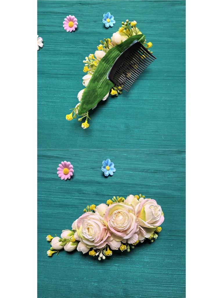 Yunnan Ethnic Headflower Comb - Handmade Thai Dance Headdress & Photo Studio Performance Accessory