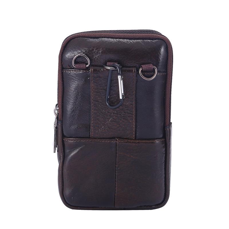 Men’s Cowhide Crossbody & Waist Phone Bag with ID Holder
