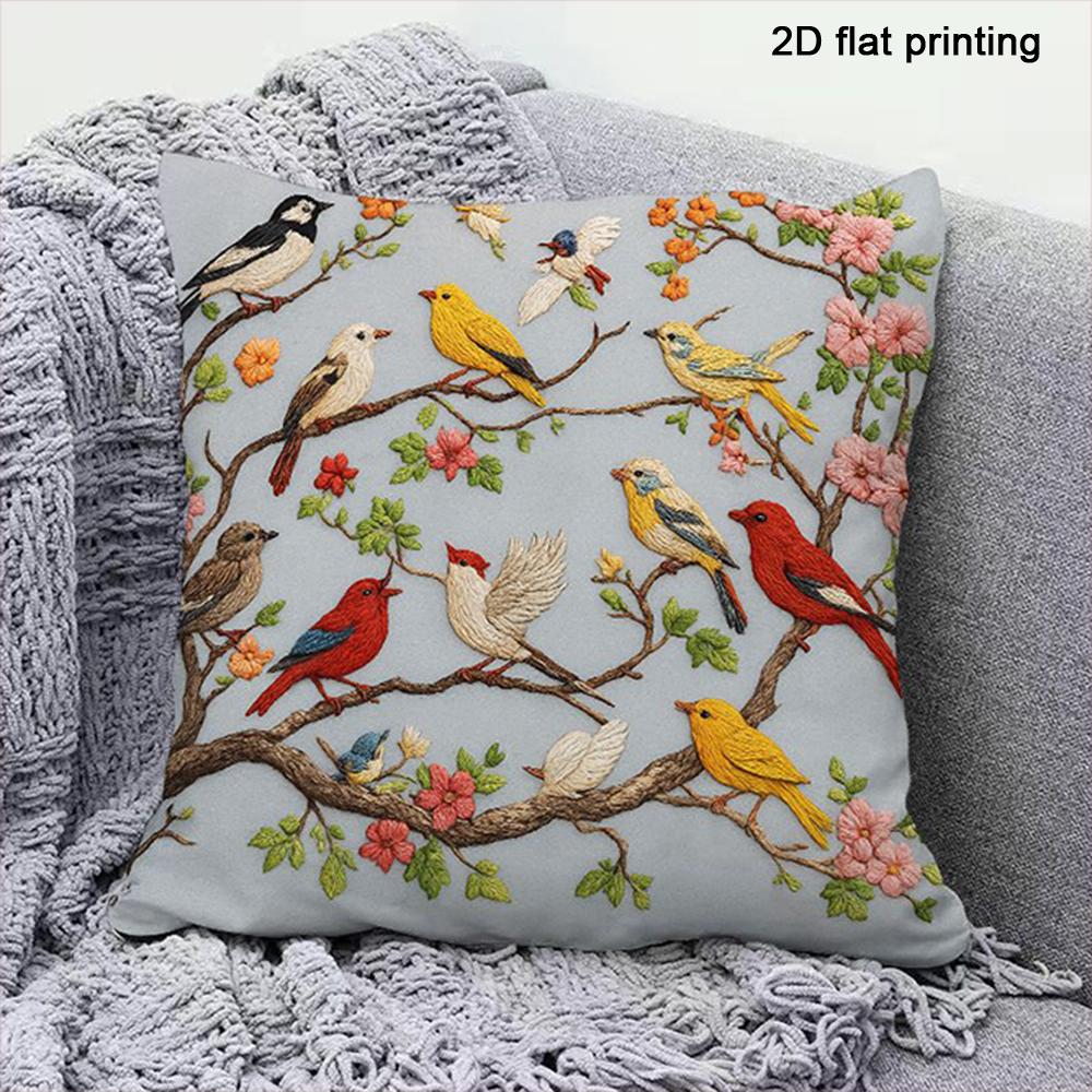 1pc Adorable Animal and Nature Patterned Pillow Cases Sofa Bed Cushion Cover Home Bedroom Decoration