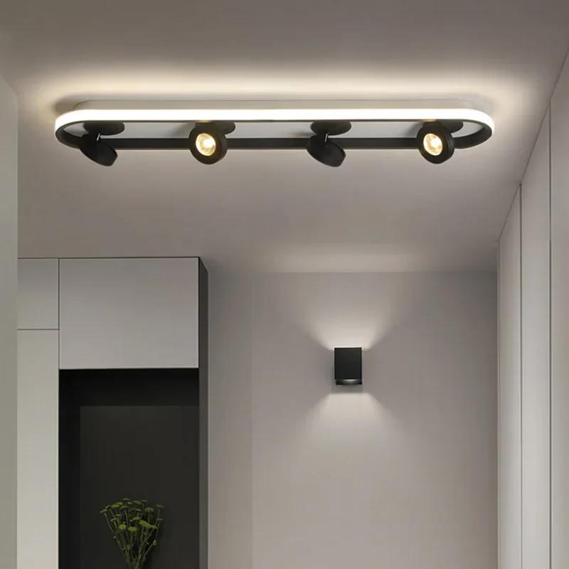 Rotatable LED Ceiling Spot Light Adjustable Track Lighting Fixture For Living Room Bedroom Balcony Clothing Store Indoor Home De